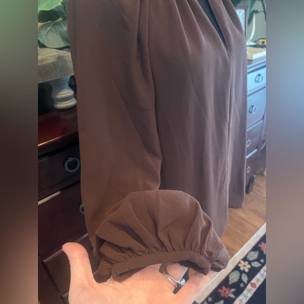 Women’s Banana Republic Purple Twist Neck Blouse - Picture 3 of 6